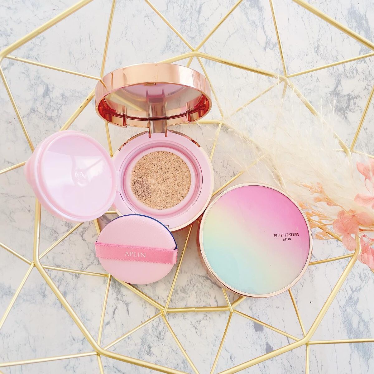 ピンクティーツリーカバークッション/APLIN/クッションファンデーションを使ったクチコミ（3枚目）