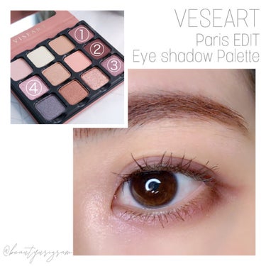 Paris EDIT Eye Shadow Palette/VISEART/パウダーアイシャドウを使ったクチコミ（3枚目）