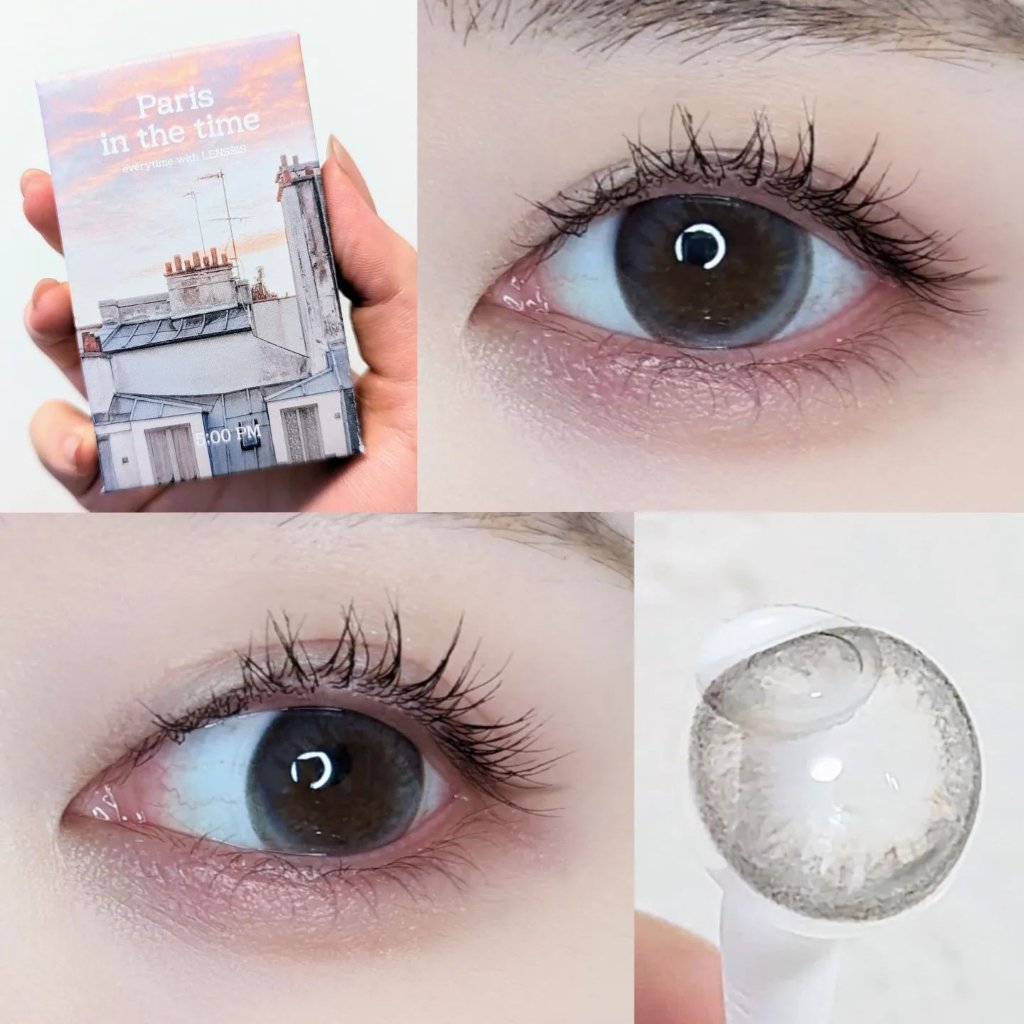 LENSSIS パリインザタイムシリーズのクチコミ「✓LENSSIS
Paris 5pm ウォームグレー
────────────#黒目カラコンレ.....」（3枚目）