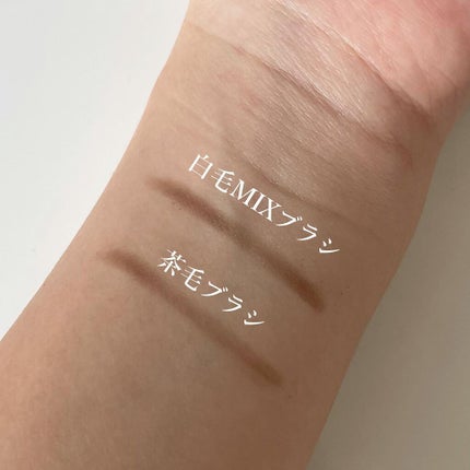 ダブルエンドアイブロウブラシ熊野筆/&be/メイクブラシを使ったクチコミ(5枚目)