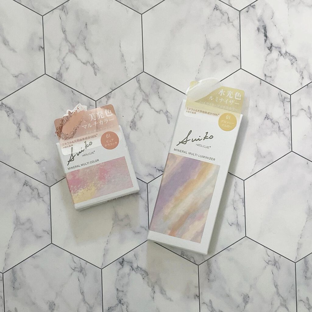 ミネラルマルチルミナイザー/SUIKO HATSUCURE/スティックハイライトを使ったクチコミ(3枚目)