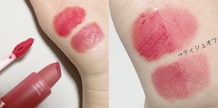 フェザーマットリップスティック/INTO U/口紅を使ったクチコミ(3枚目)