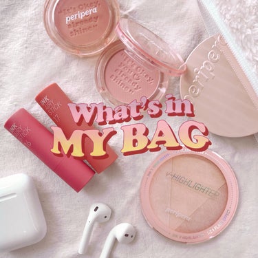 PERIPERA ダブル ロングウェアー カバー クッションのクチコミ「What’s in MY BAG
ルンルン火曜日のポーチの中身は？

（画像上から時計周.....」（1枚目）