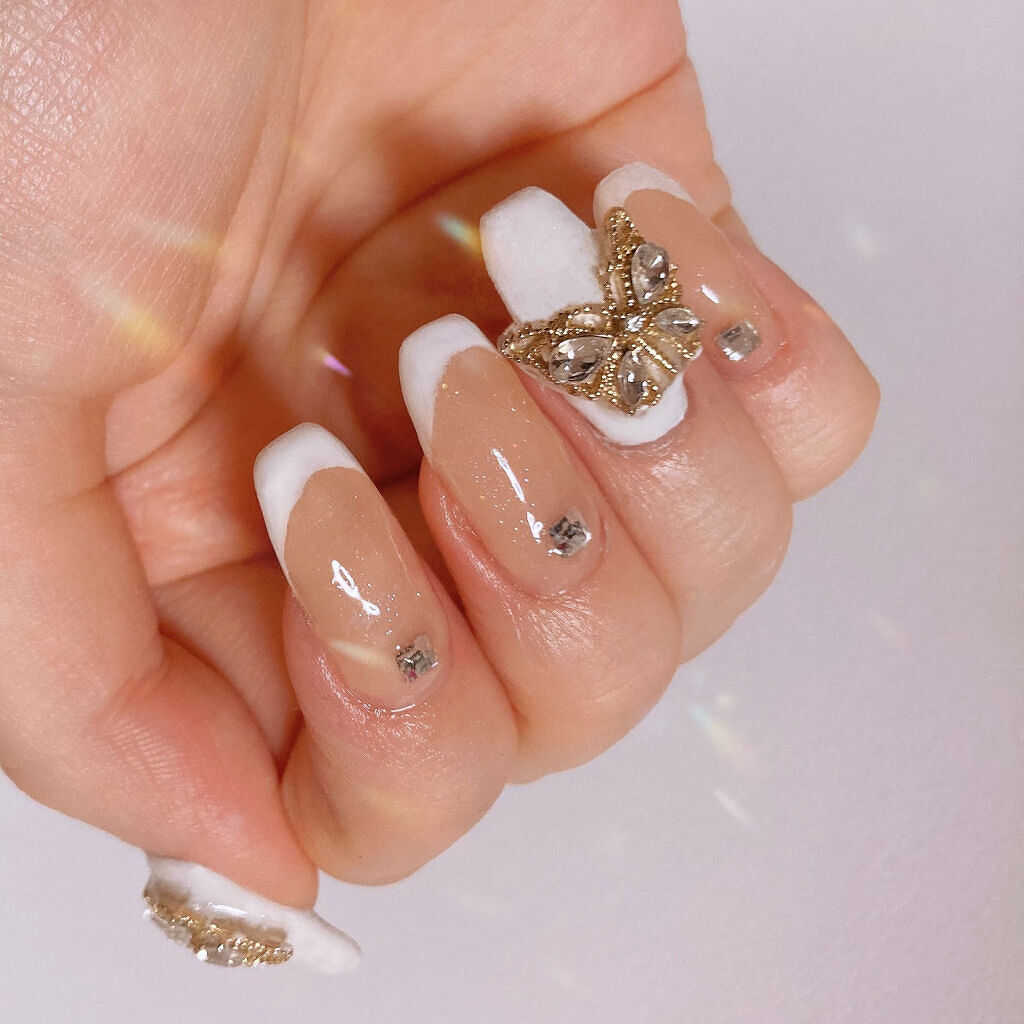 痛ライナー 白/ネイル工房/ジェルネイルを使ったクチコミ（1枚目）