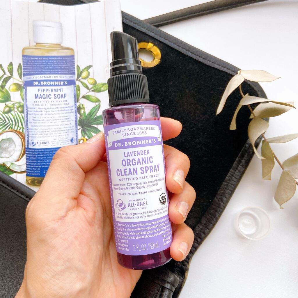 オーガニッククリーンスプレー   ラベンダー/Dr. Bronner's Magic Soaps(海外)/その他を使ったクチコミ（2枚目）