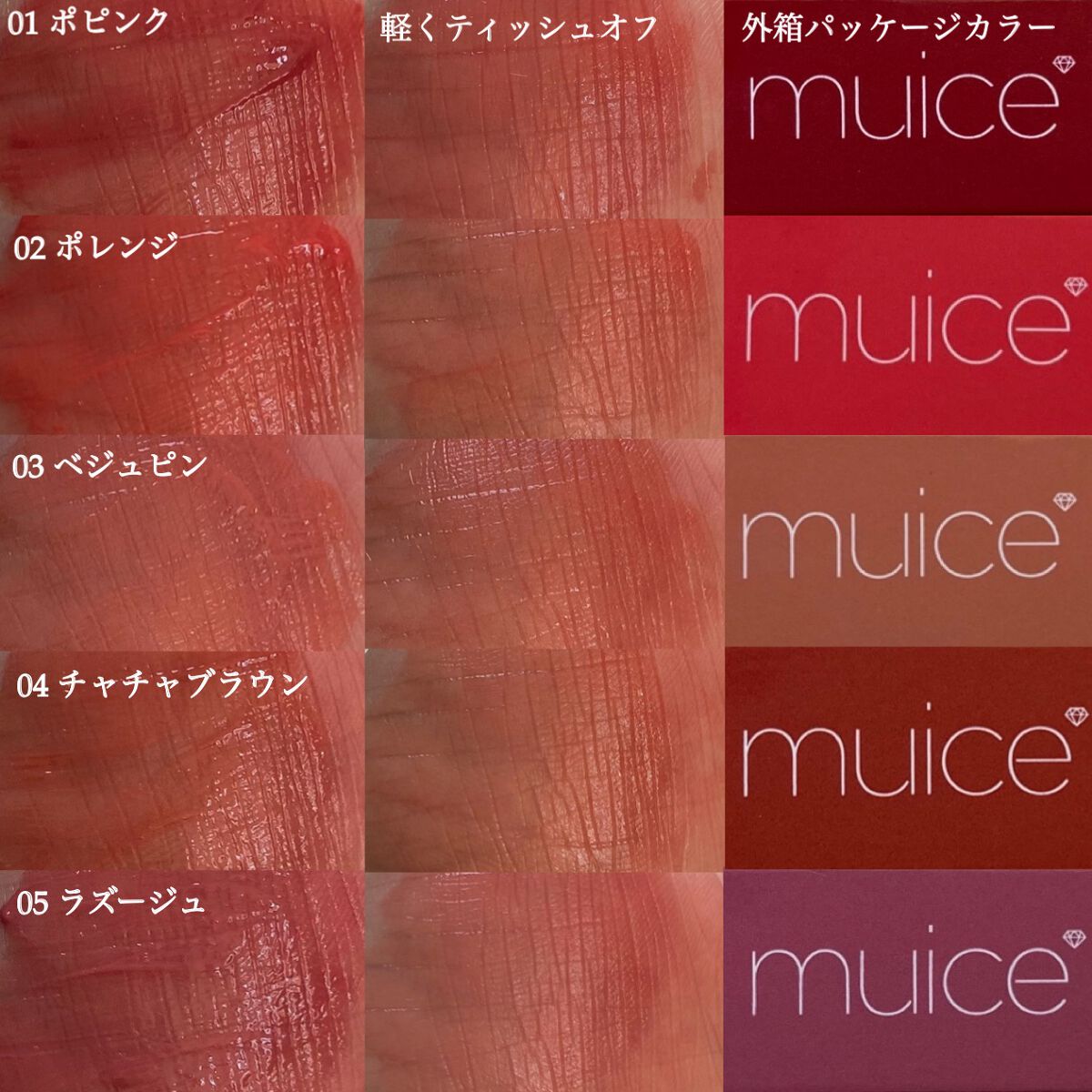 プティント/muice/リップティントを使ったクチコミ(7枚目)