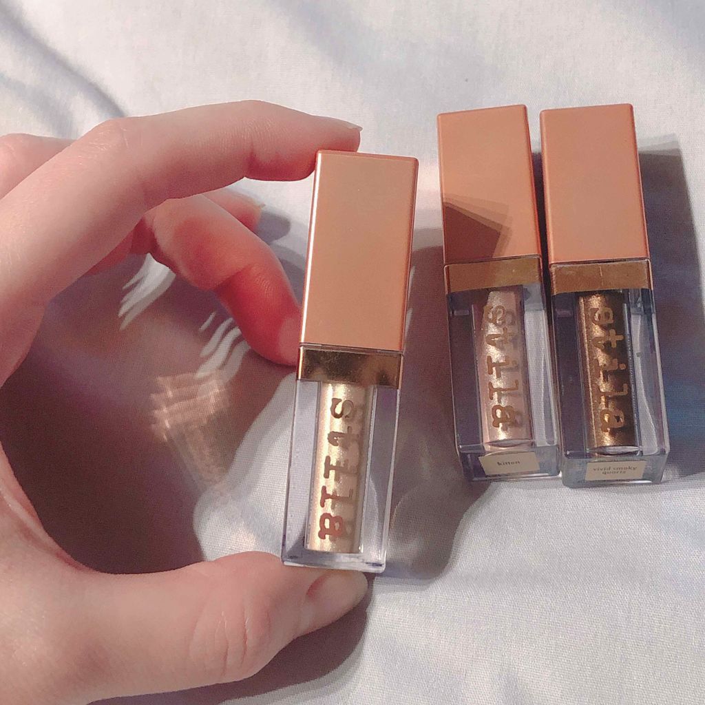 グリッター&グロウ リキッドアイシャドウ/stila/グリッターを使ったクチコミ（2枚目）