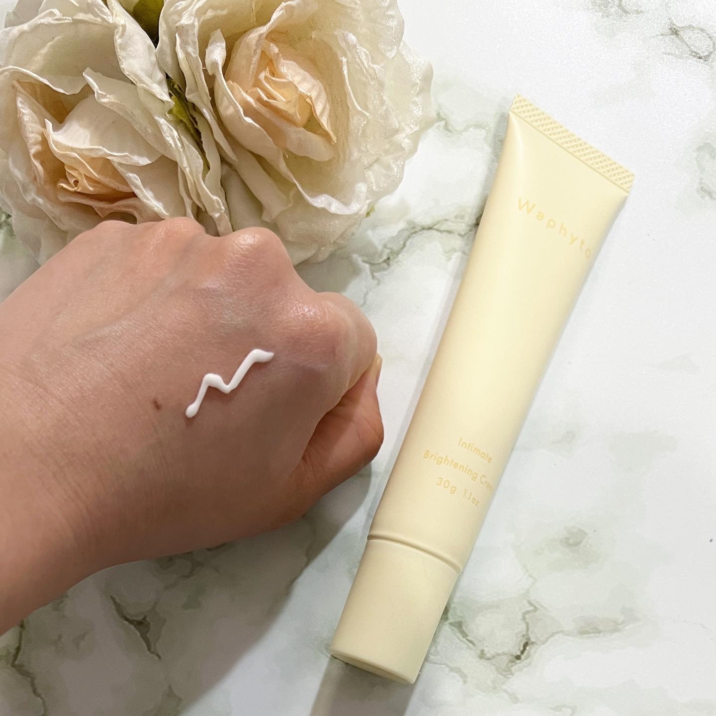 インティメイト ブライトニングクリーム/Waphyto/デリケートゾーンケアを使ったクチコミ（2枚目）