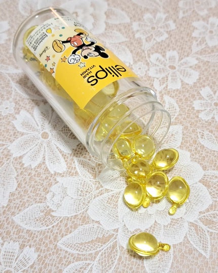 【ディズニー限定デザイン】ellips(エリップス)ヘアオイル ボトルタイプ30粒 (イエロー/トロピカルフルーツの香り)ミッキー/ellips/ヘアケア・スタイリングを使ったクチコミ(2枚目)
