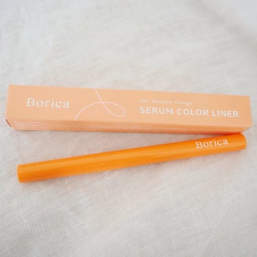 美容液カラーライナー 104 メタリックオレンジ/Borica/リキッドアイライナーを使ったクチコミ（2枚目）