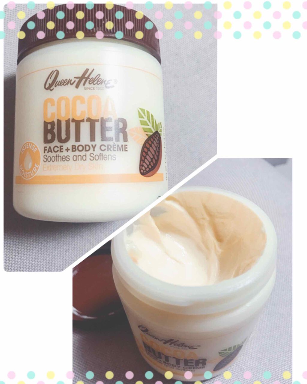 ココアバター フェイス+ボディクリーム/Queen Helene/フェイスクリームを使ったクチコミ(1枚目)