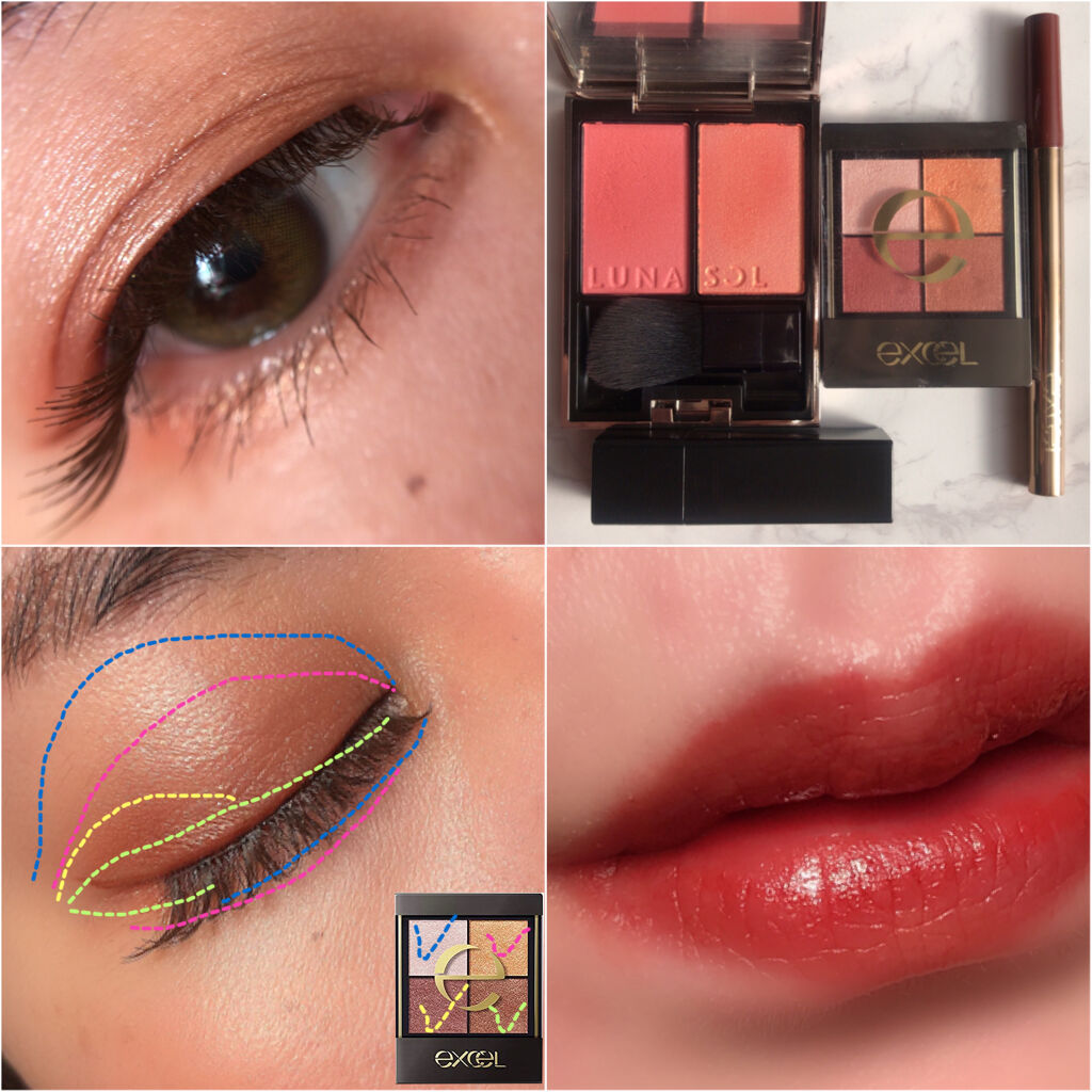 カラーリンググレイズ 02 Sunset Glow/LUNASOL/パウダーチークを使ったクチコミ（2枚目）