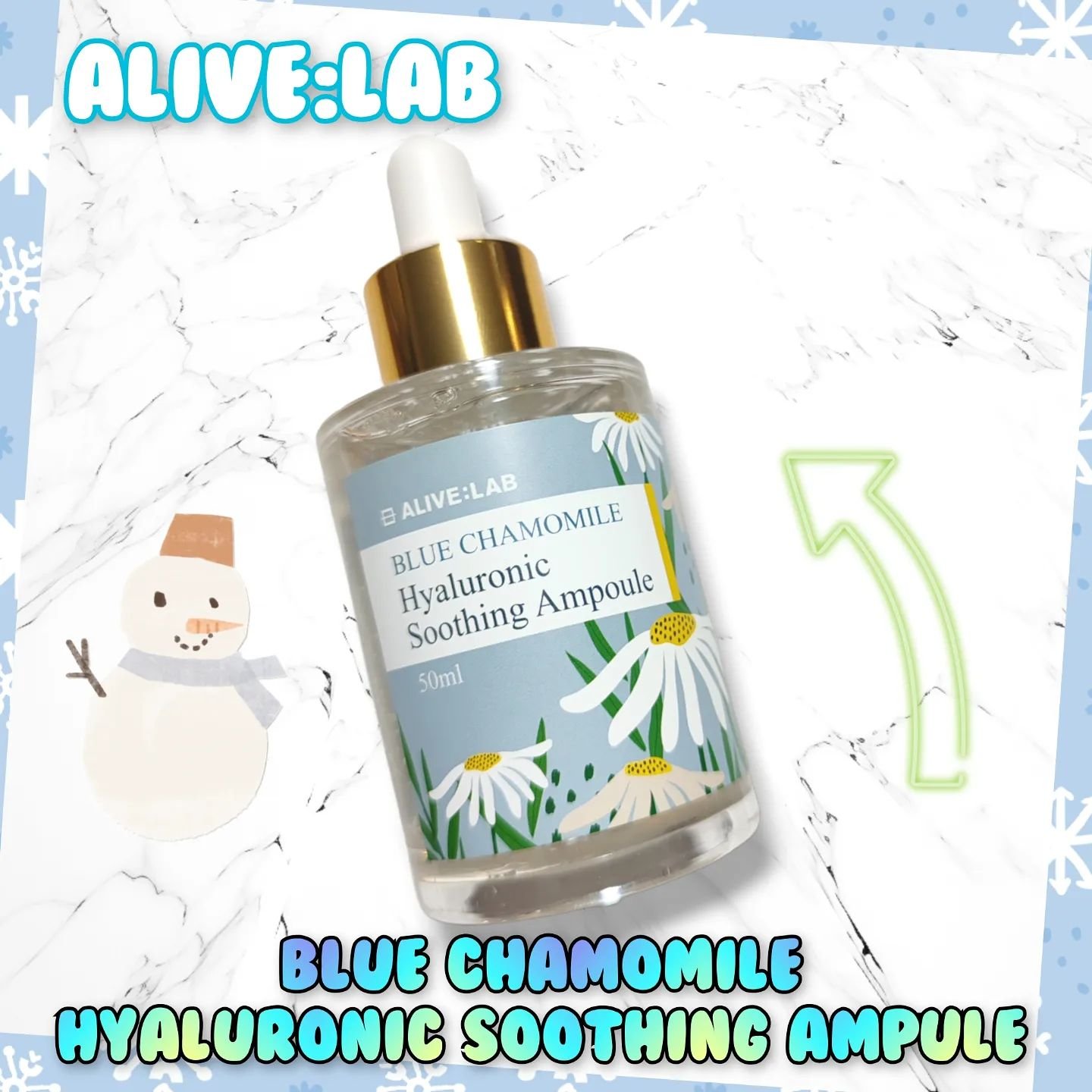 ブルーカモミールヒアルロニックスージングアンプル/Alive:Lab/美容液を使ったクチコミ（1枚目）