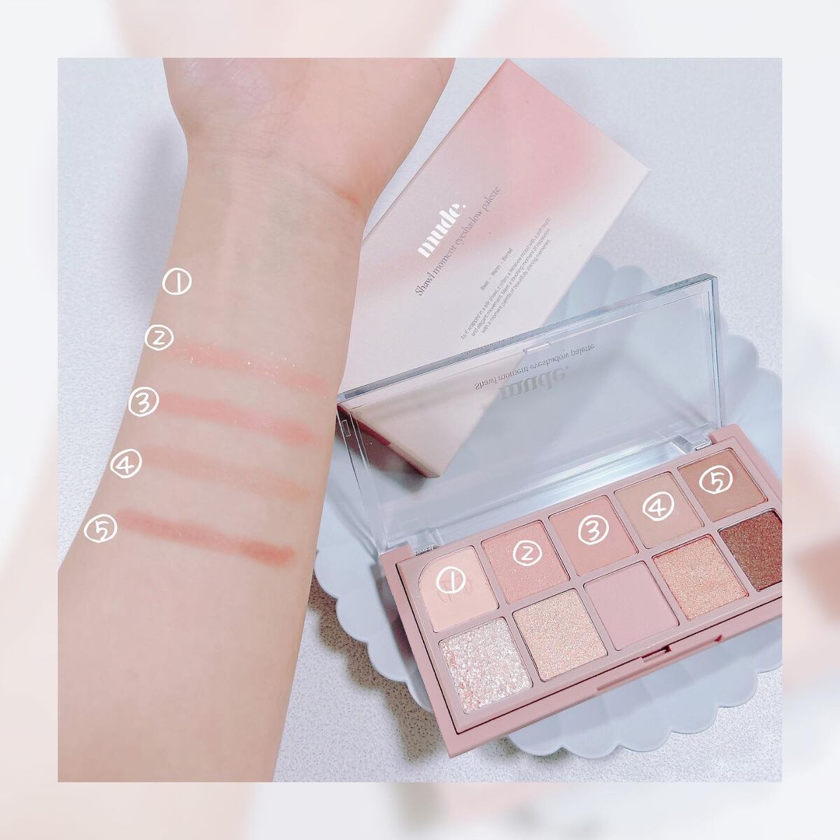 アイトライアルキット(6種)/mude./トライアルキットを使ったクチコミ（3枚目）