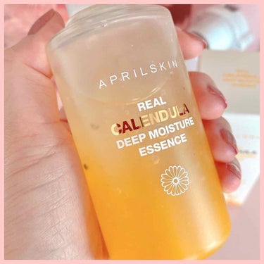 APRILSKIN リアル カレンデュラディープモイスチャーエッセンスのクチコミ「🌸APRIL SKIN🌸
REAL CALENDULA DEEP MOISTURE ESSEN.....」（2枚目）