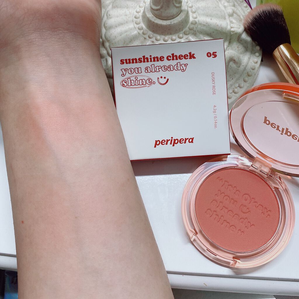 ピュア ブラッシュド サンシャイン チーク/PERIPERA/パウダーチークを使ったクチコミ（3枚目）