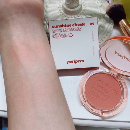 ピュア ブラッシュド サンシャイン チーク/PERIPERA/パウダーチークを使ったクチコミ(3枚目)