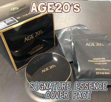 AGE20’s
SIGNATURE ESSENCE COVER PACT
インテンスカバー　23号

普段はファンデによってだけど、標準色か1トーン暗い色が肌に合ってて23号を選びました✨
白浮きまでは
