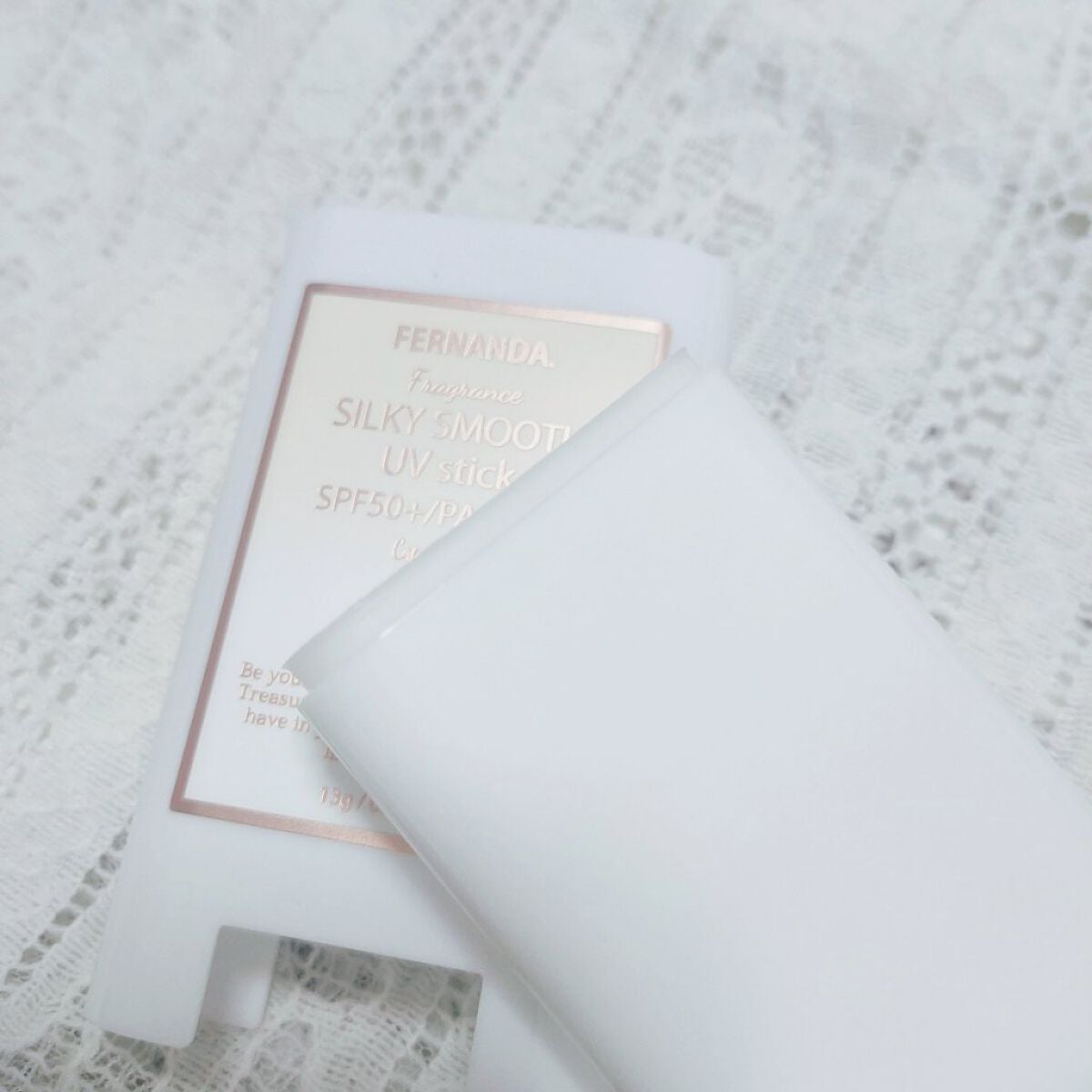 フレグランス シルキー スムース UVスティック アイスティー/フェルナンダ/日焼け止めスティックを使ったクチコミ(2枚目)