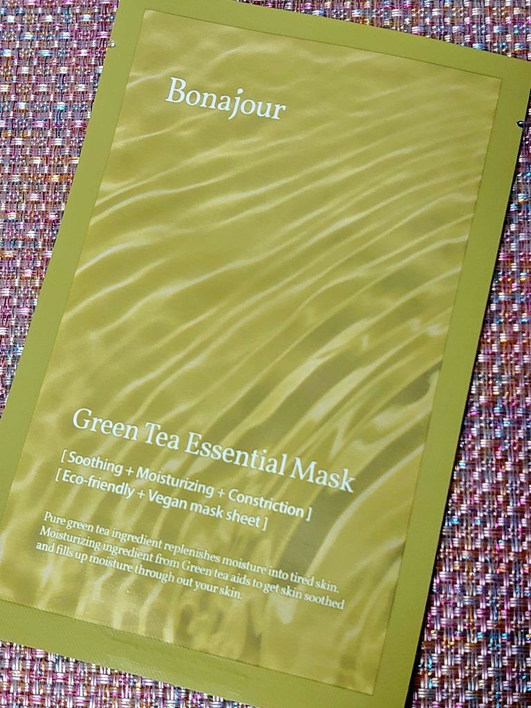 グリーンティーエッセンシャルマスク/Bonajour/シートマスク・パックを使ったクチコミ（1枚目）