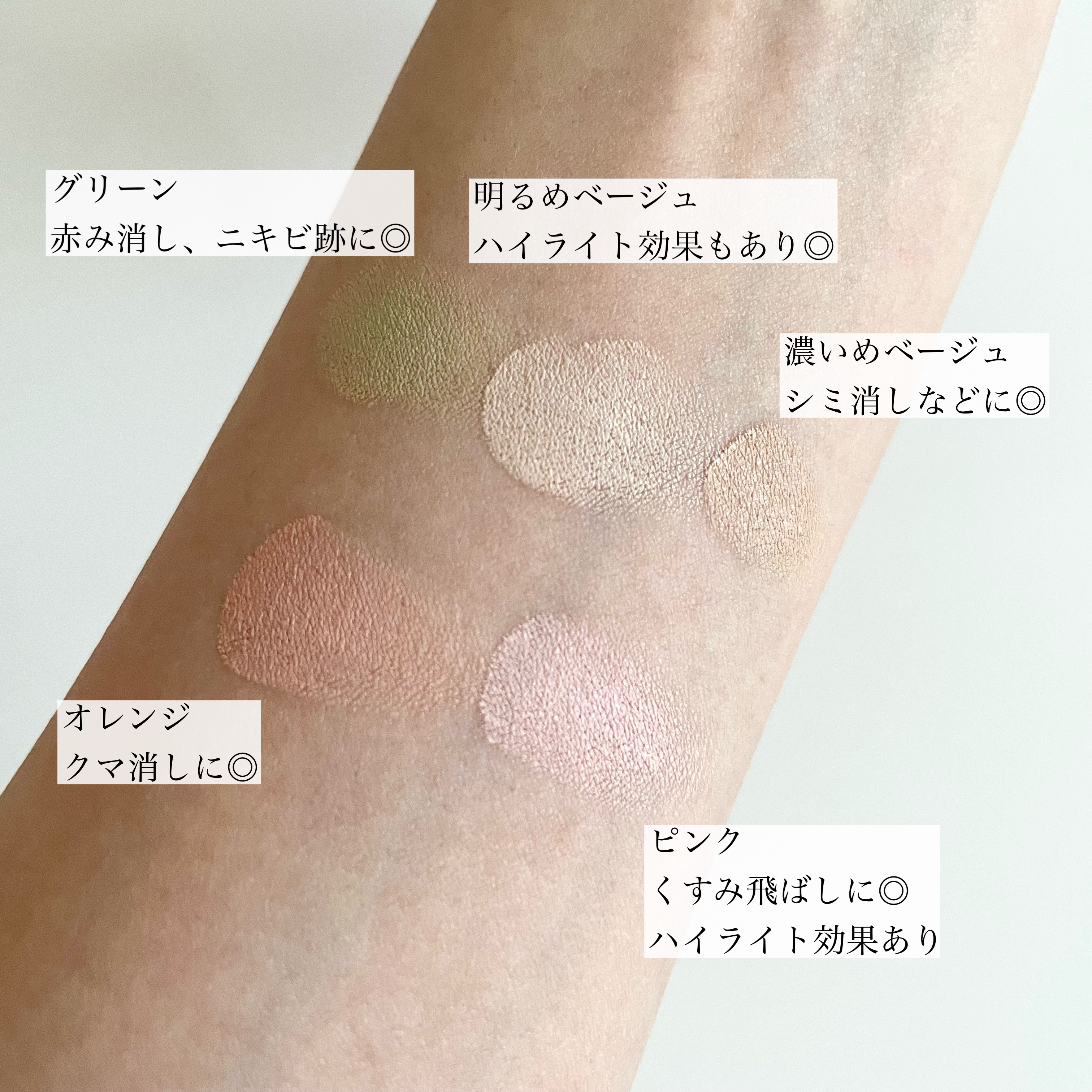 コンシールブレンダーパレット/LUNA/パレットコンシーラーを使ったクチコミ（2枚目）