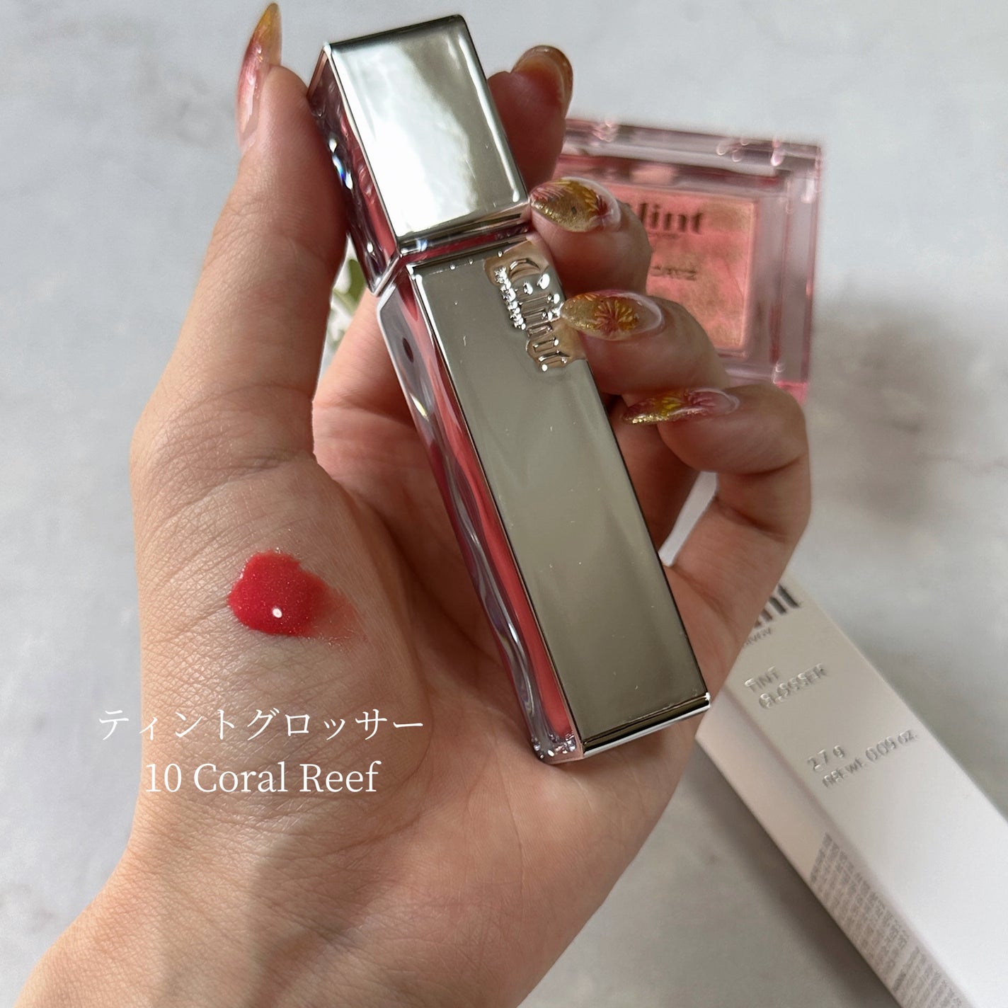 マーブルベイクドハイライター/Glint/パウダーハイライトを使ったクチコミ(4枚目)