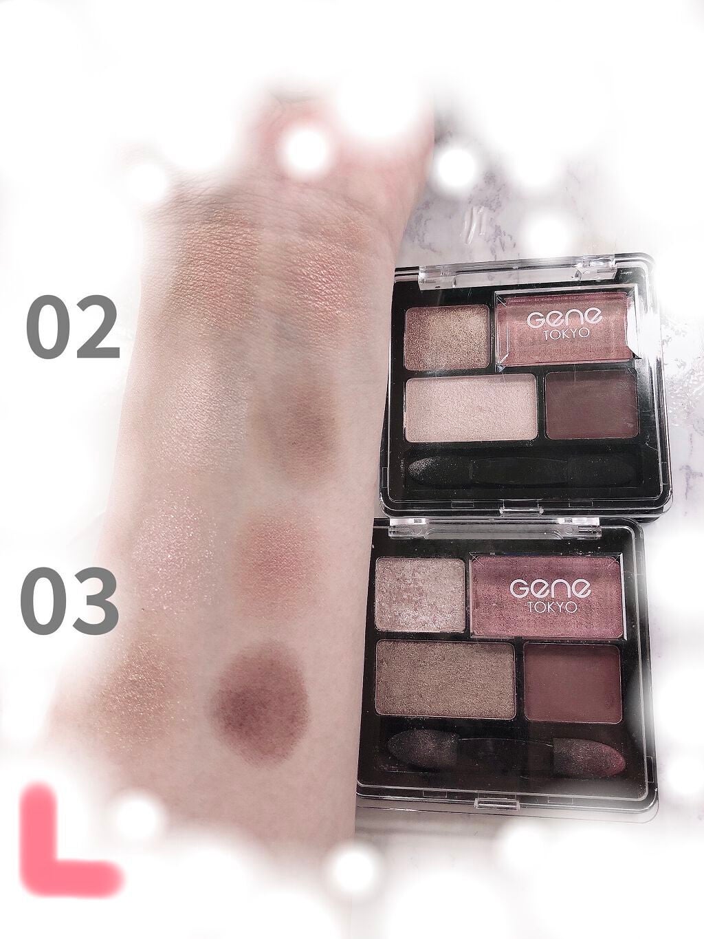 リラクシーアイシャドウ/GENE TOKYO/アイシャドウパレットを使ったクチコミ(2枚目)