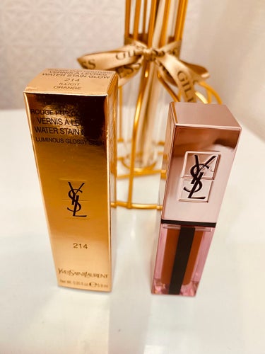 ルージュ ピュールクチュール ヴェルニ ウォーターグロウ No.214 イリシット オレンジ/YVES SAINT LAURENT BEAUTE/口紅の画像