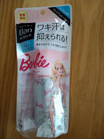 汗ブロックプラチナロールオン せっけんの香り バービーデザイン/Ban/デオドラント・制汗剤の画像