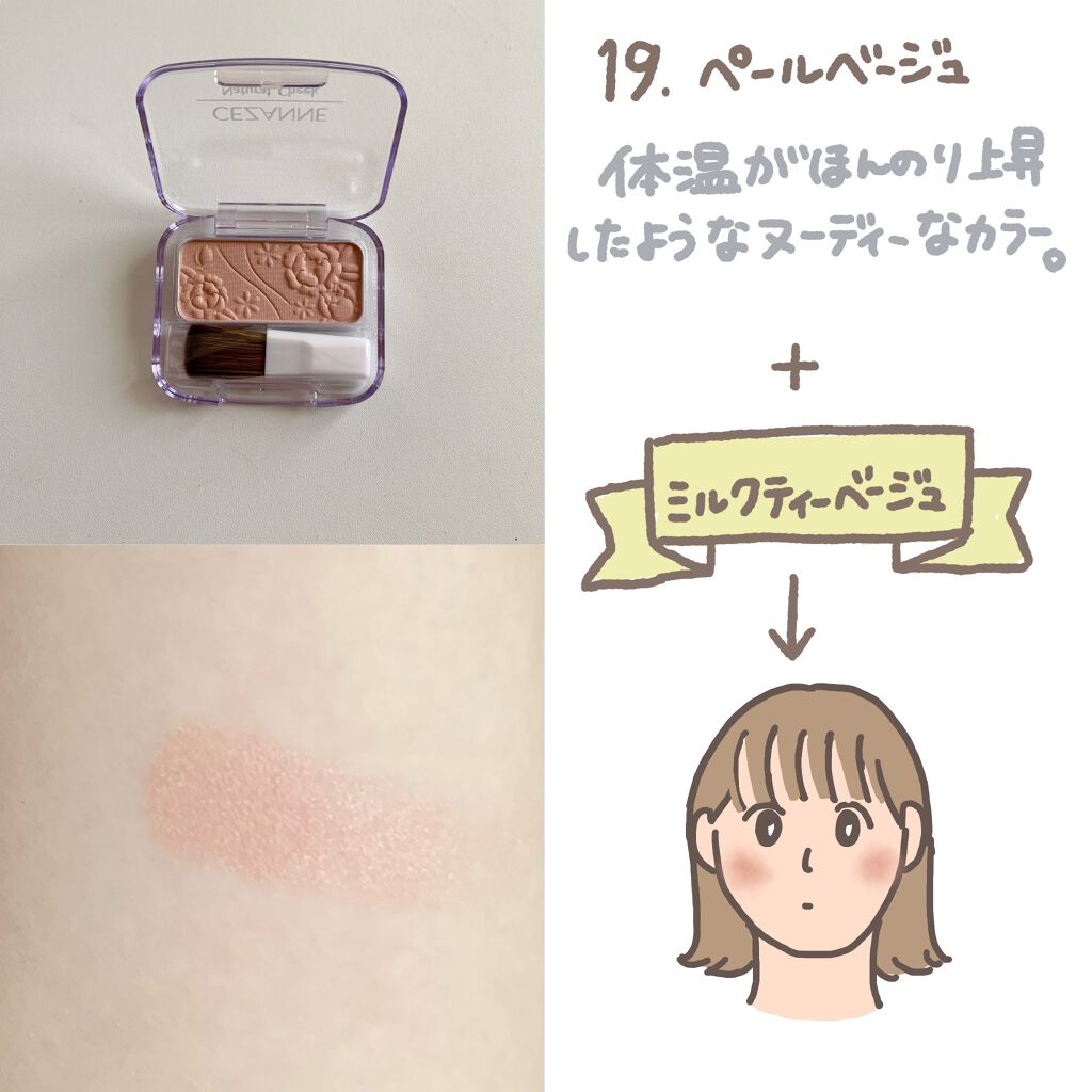 ナチュラル チークN/CEZANNE/パウダーチークを使ったクチコミ(7枚目)