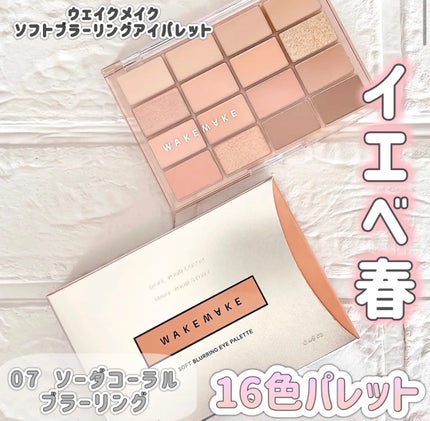 ソフトブラーリングアイパレット/wakemake/アイシャドウパレットを使ったクチコミ(1枚目)