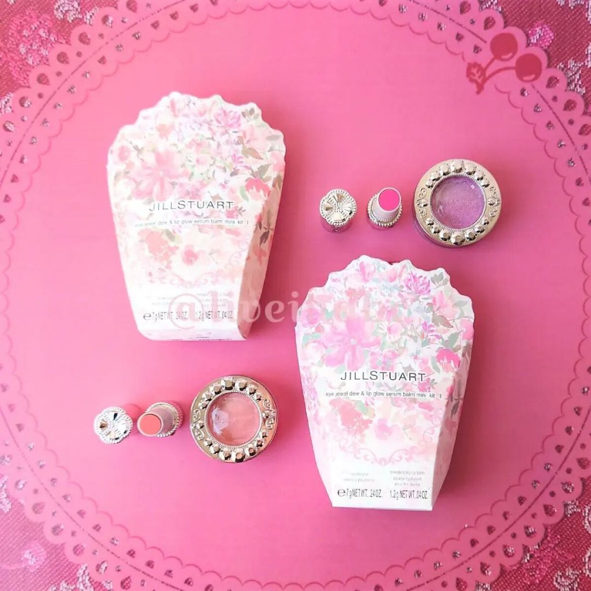 アイジュエルデュー&リップグロウ セラムバーム ミニ キット Ⅱ/JILL STUART/メイクアップキットを使ったクチコミ（2枚目）