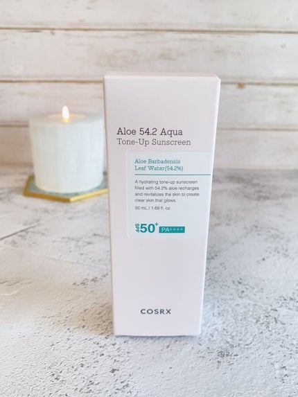 アロエ54.2アクアトーンアップUVクリーム SPF50+ PA++++/COSRX/日焼け止めクリームを使ったクチコミ(6枚目)