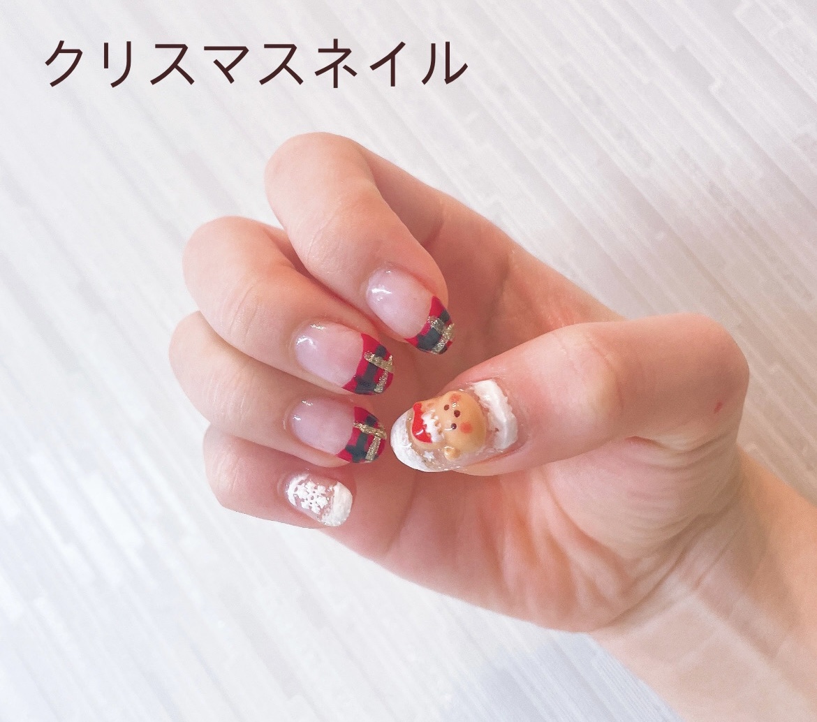 #ネイル,#セルフネイル,#クリスマスネイルのネイルデザイン