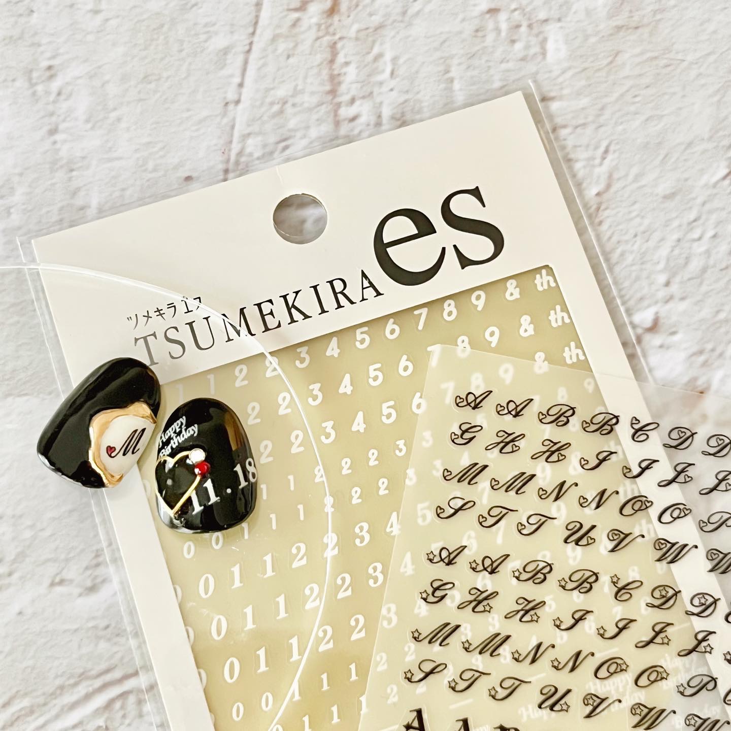 Honey Chocoプロデュース アルファベット ハートスター ブラック/tsumekira/ネイル用品を使ったクチコミ（3枚目）