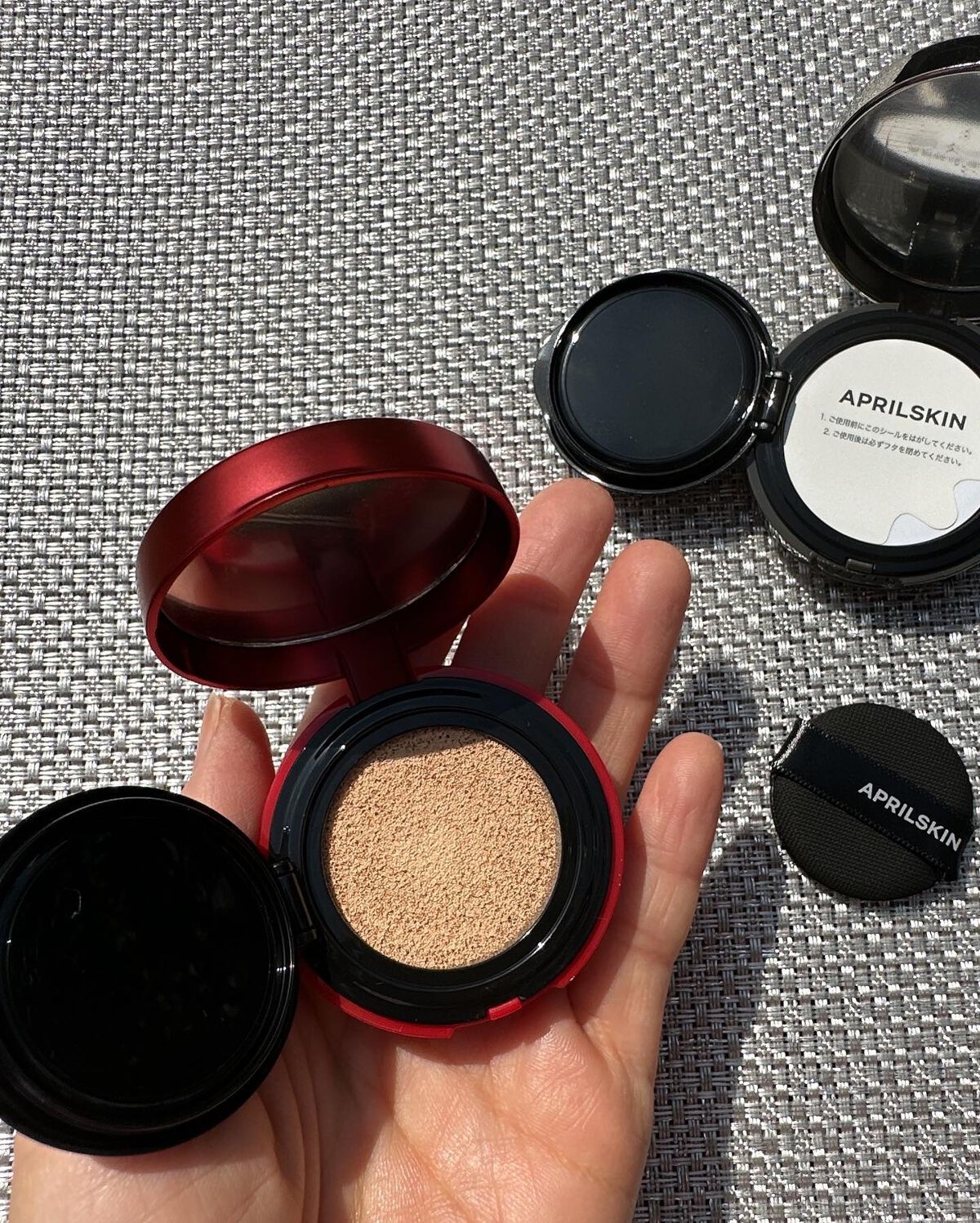 ハイパーカバーフィットクッション グラファイト/APRILSKIN/クッションファンデーションを使ったクチコミ(5枚目)