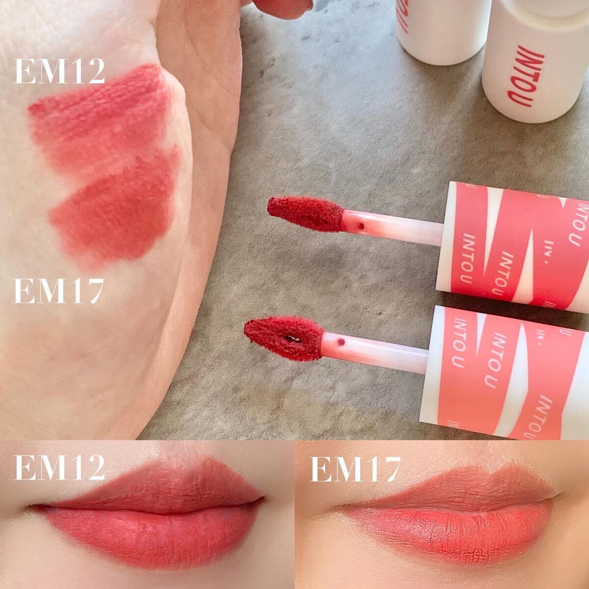 スーパーマットリップ&チークマッド/INTO U/口紅を使ったクチコミ(1枚目)