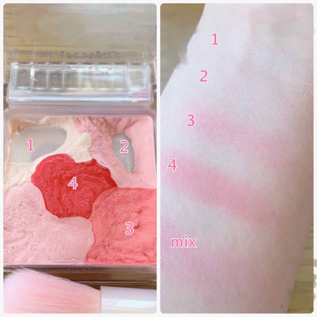 グロウフルールチークス/キャンメイク/パウダーチークを使ったクチコミ（2枚目）