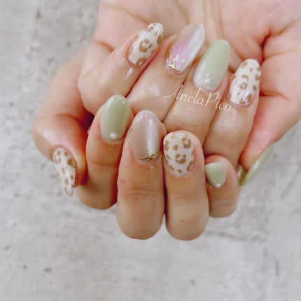 #ネイル,#純国産ジェルネイル,#ジェルネイル,#秋冬ネイル,#レオパードネイルのネイルデザイン