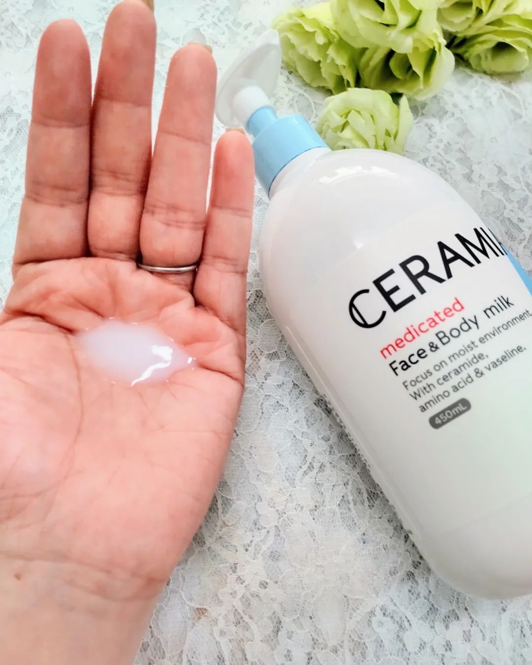 セラミエイド 薬用スキンミルク 450ml/セラミエイド/ボディミルクを使ったクチコミ（2枚目）