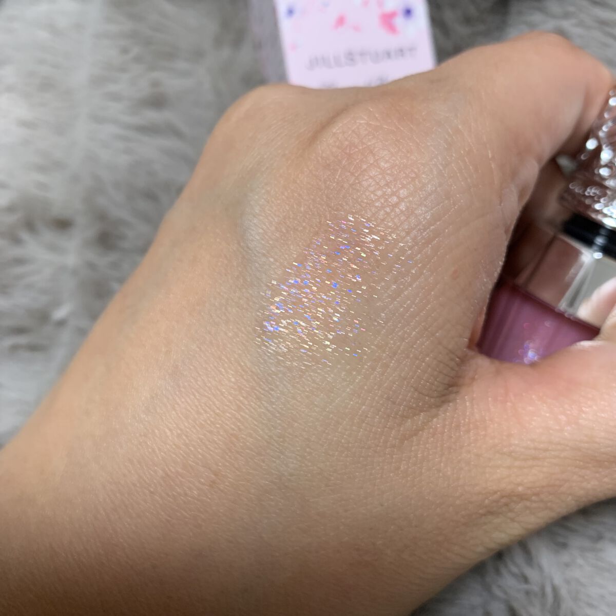 ジルスチュアート　クリスタルブルーム　リップブーケ セラム 101 gardenia sparkle（限定色）/JILL STUART/リッププランパーを使ったクチコミ（3枚目）
