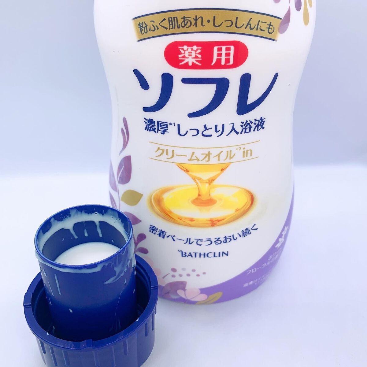 濃厚しっとり入浴液 ホワイトフローラルの香り/薬用ソフレ/保湿系入浴剤を使ったクチコミ(3枚目)