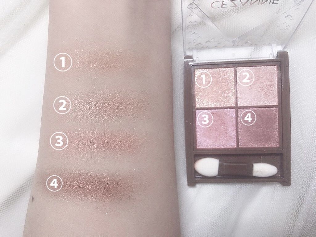 ニュアンスオンアイシャドウ/CEZANNE/アイシャドウパレットを使ったクチコミ（3枚目）