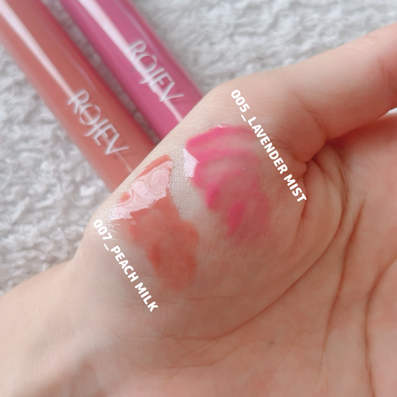 LIP PLUMPER GLAZE TINT/ROJEV/口紅を使ったクチコミ（2枚目）