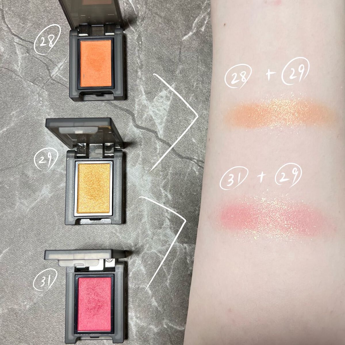 セルヴォーク ヴォランタリー アイズ 31 カンパリ/Celvoke/単色アイシャドウを使ったクチコミ（3枚目）