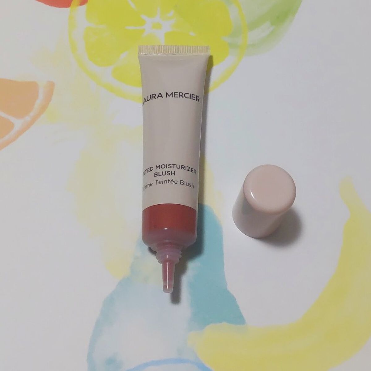 ティンティド モイスチャライザー ブラッシュ CR4 SUN DRENCHED(PEARL)/ローラ メルシエ/ジェル・クリームチークを使ったクチコミ（2枚目）