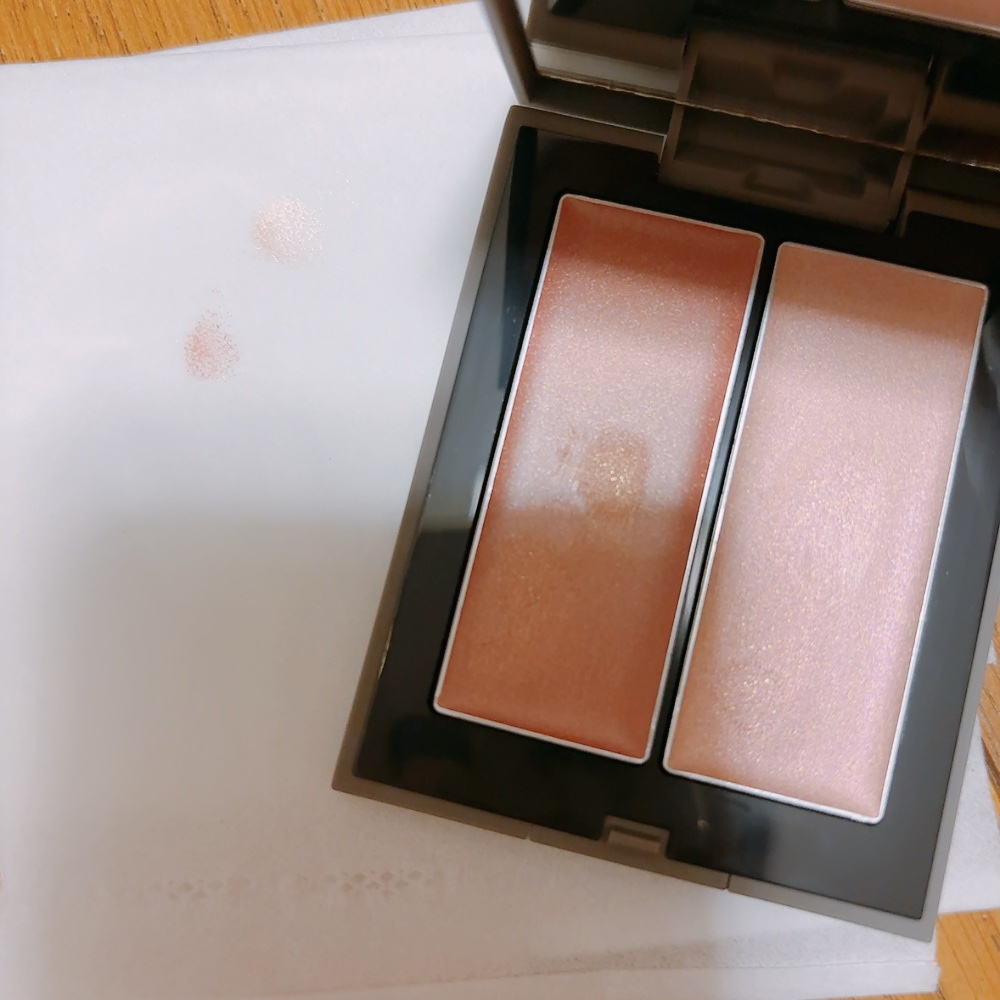 THREE シマリング グロー デュオ X02/THREE/クリームハイライトを使ったクチコミ（1枚目）