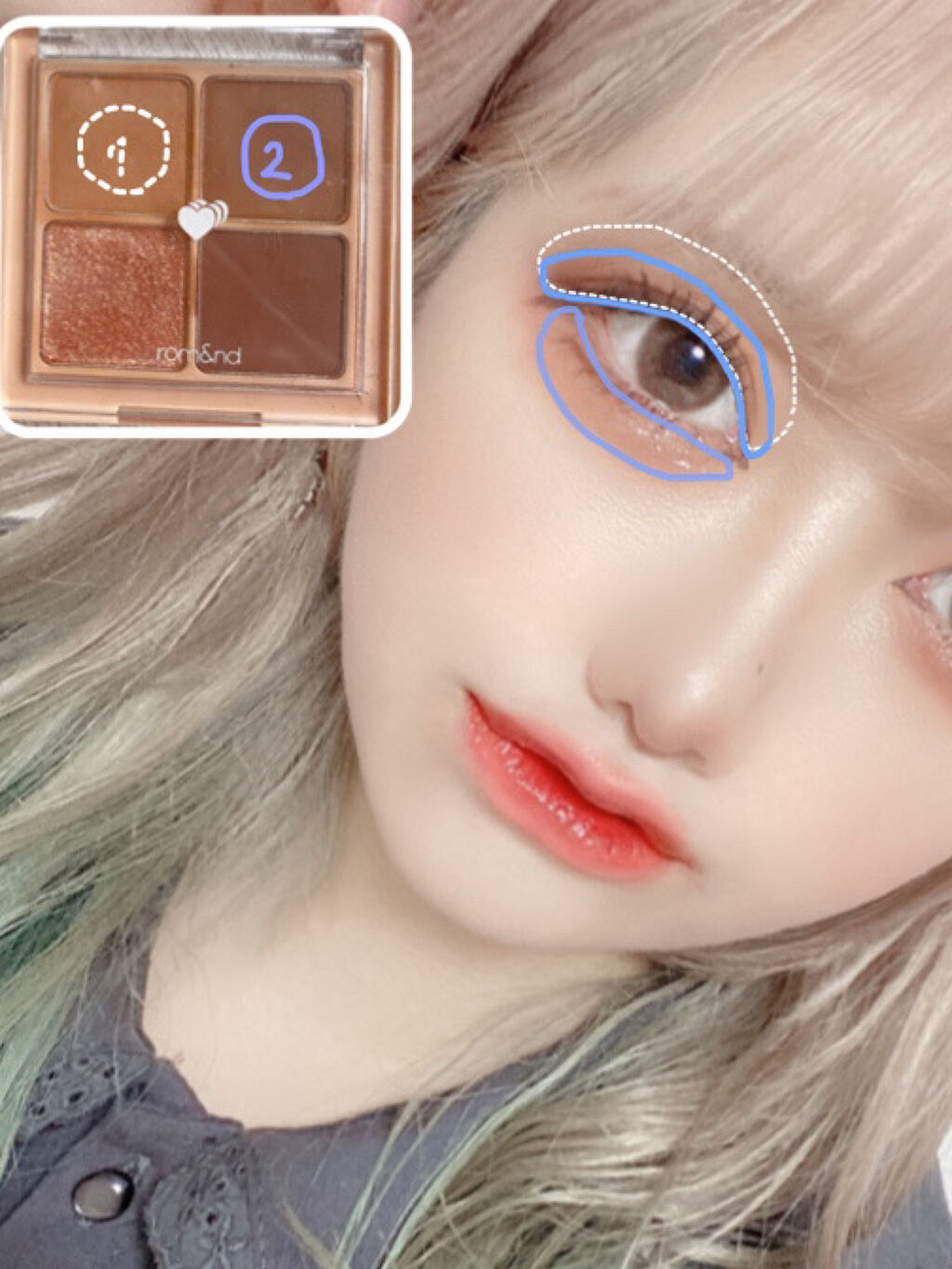 ジューシーラスティングティント/rom&nd/リップティントを使ったクチコミ（2枚目）