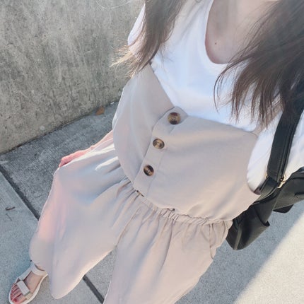 Tシャツ×キャミ前ボタンオールインワン 2点セット/GRL/その他を使ったクチコミ(2枚目)