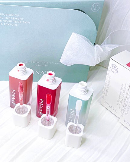 ナチュラルブルームリップオイルセラム 3色セット/PINATE/リップグロスを使ったクチコミ(9枚目)